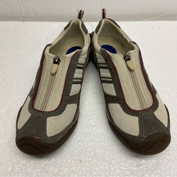 Dr.Scholls Natural Sport Sneaker Zip Up Gel Insole  Beige/Brown 7.5W NWT - Picture 1 of 7